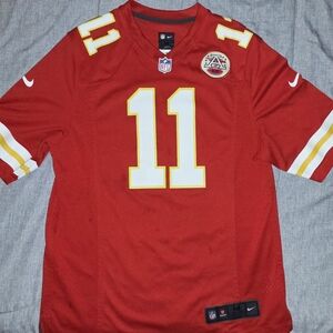 Nike Kansas City Chiefs Alex Smith #11 Red Home Jersey Men's Medium.
